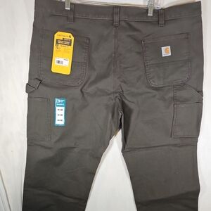 NWT Carhartt Relaxed Fit Pants in Brown, Size 44x30 Carpenter